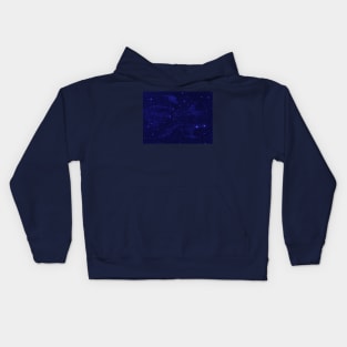 Simple Blue Galaxy Kids Hoodie